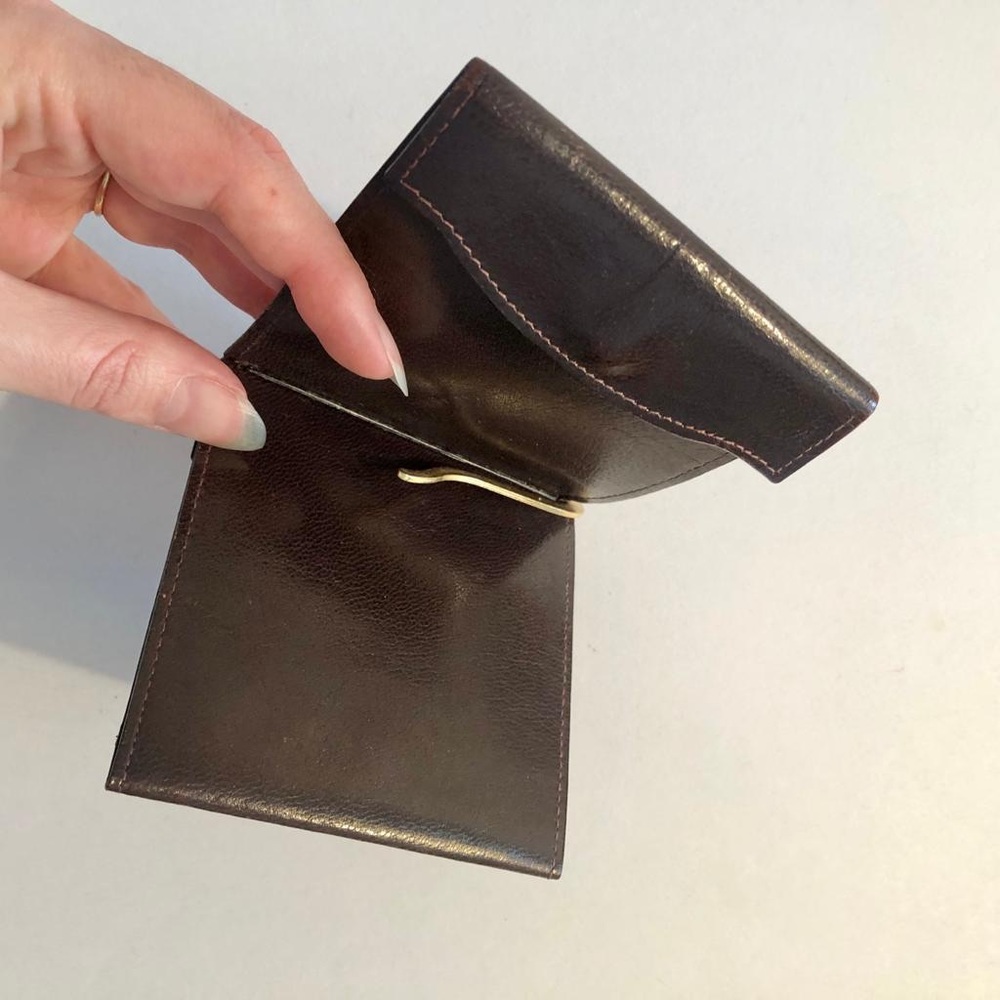 Vintage Leather Snapped Billfold & Coin Purse Wallet 🤎